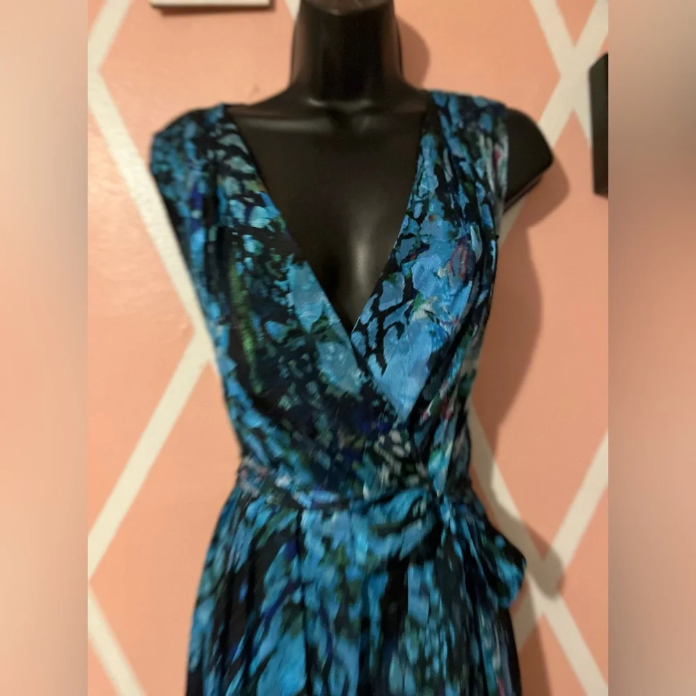 Tahari Jade Animal Wave Color Maxi Dress - Picture 7 of 14